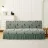 Mymmirical Jacquard Armless Sofa Bed Cover Elastic Cheap Couch Covers for Living Room Washable Removable Slipcovers Folding Settee Case
