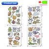 35 PCS DIY Diamond Painting Sticker Gem Sticker Crafts Kits (Milk Cow Tiger Rabbit)