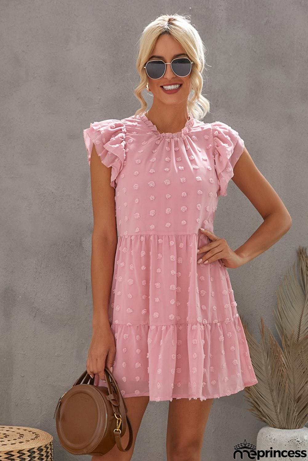 Swiss Dot Layered Mini Dress