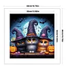 Halloween Cat-11CT Stamped Cross Stitch 40*40cm/15.75*15.75in
