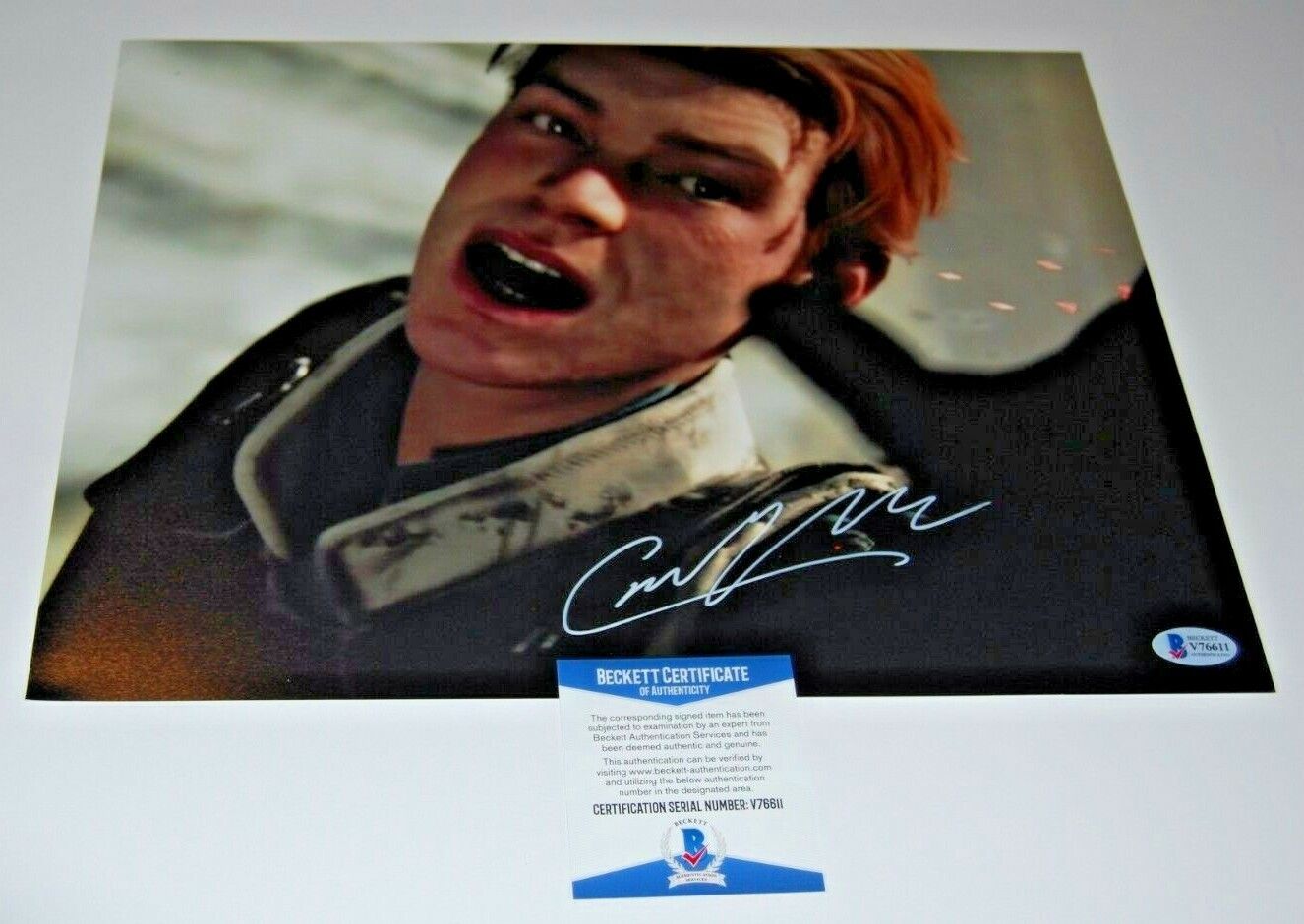 CAMERON MONAGHAN signed (STAR WARS JEDI: FALLEN ORDER) 11X14 Cal BECKETT BAS #1