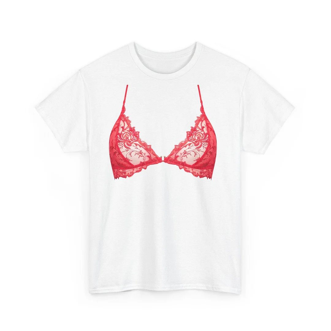 Red Bralette Graphic T-Shirt