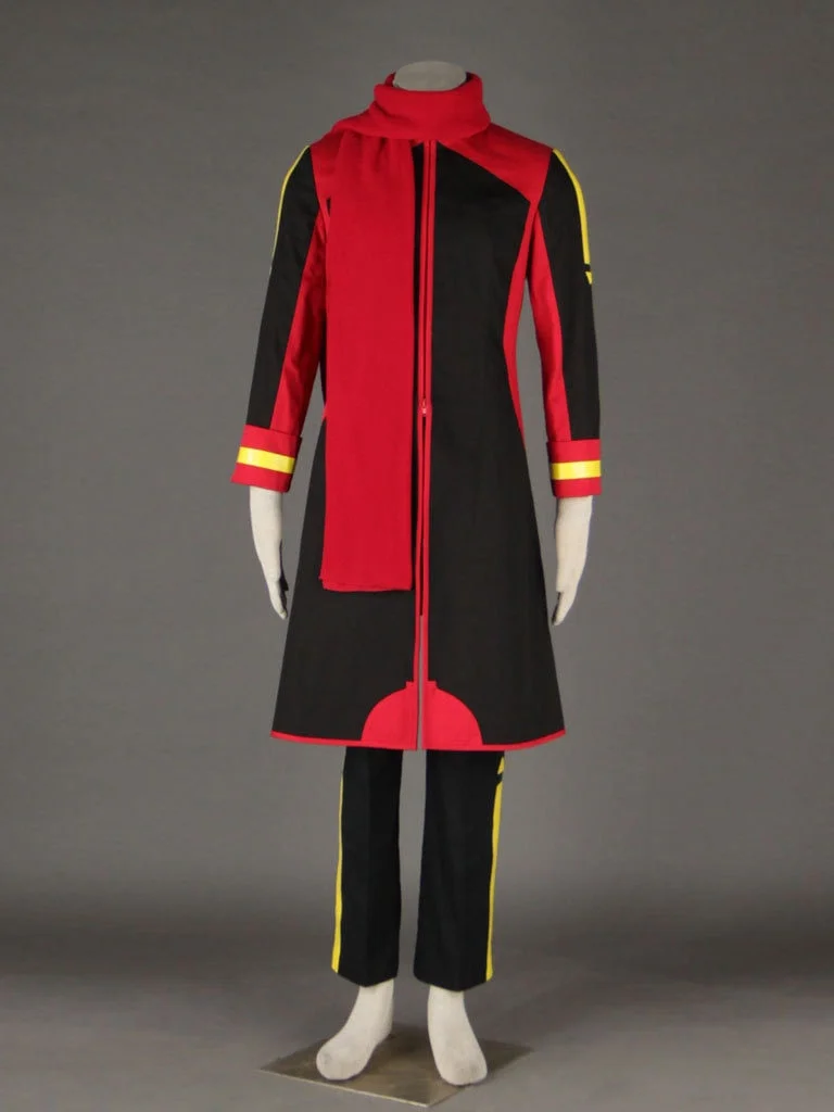 Vocaloid Akaito Red Black Cosplay Costume