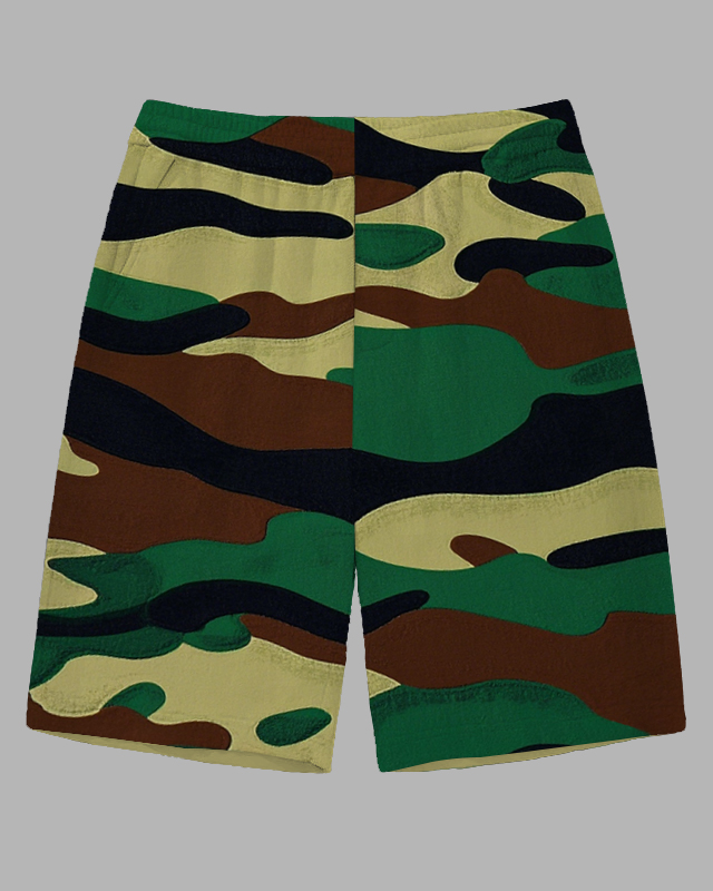 Big Men's Loose Street Style Camouflage Printed Casual Shorts