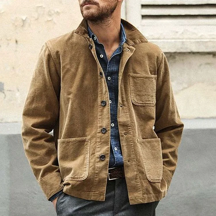 Men's Corduroy Three Pocket Shirt Jacket