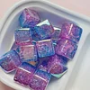 Gradient Ice Cracking Square Acrylic Beads DIY Jewelry