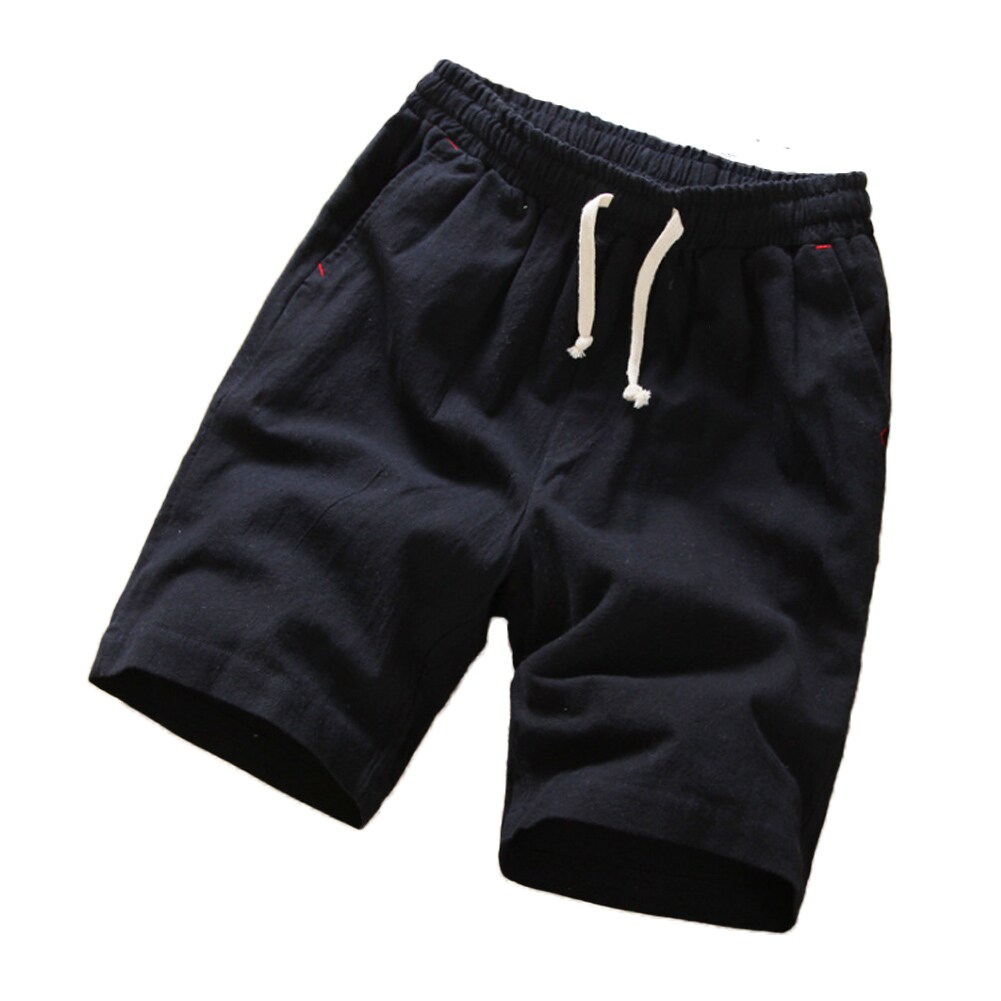 men's Shorts Cotton Linen Short Pants Solid Colors Drawstring Hot Pants Loose Beach Summer Shorts Breathable Comfortable Fashion