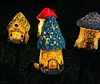Outdoor Solar Garden Lights, Solar LED Mushroom House Lights, Waterproof Resin Garden Decorative Lighting Lights, Suitable for Landscape Camping Yard Lawn Yard Pathway Porch Backyard Decoration