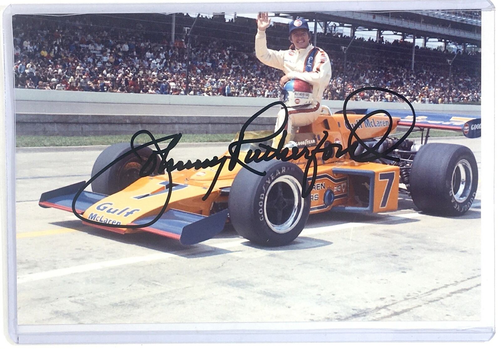 Johnny Rutherford Signed 4x6 Photo Poster painting Indianapolis 500 Indy IRL Autograph Auto