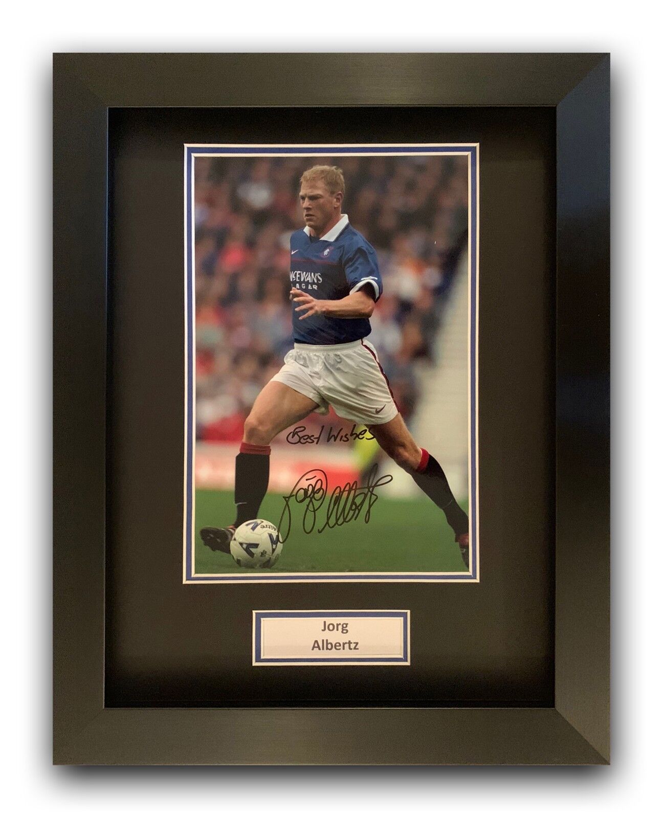 JORG ALBERTZ HAND SIGNED FRAMED Photo Poster painting DISPLAY RANGERS FOOTBALL AUTOGRAPH 1.