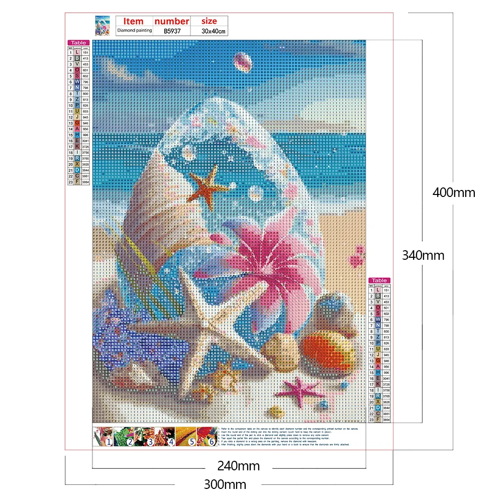 Diamond Painting - Full Round Drill - Beach(30*40cm)
