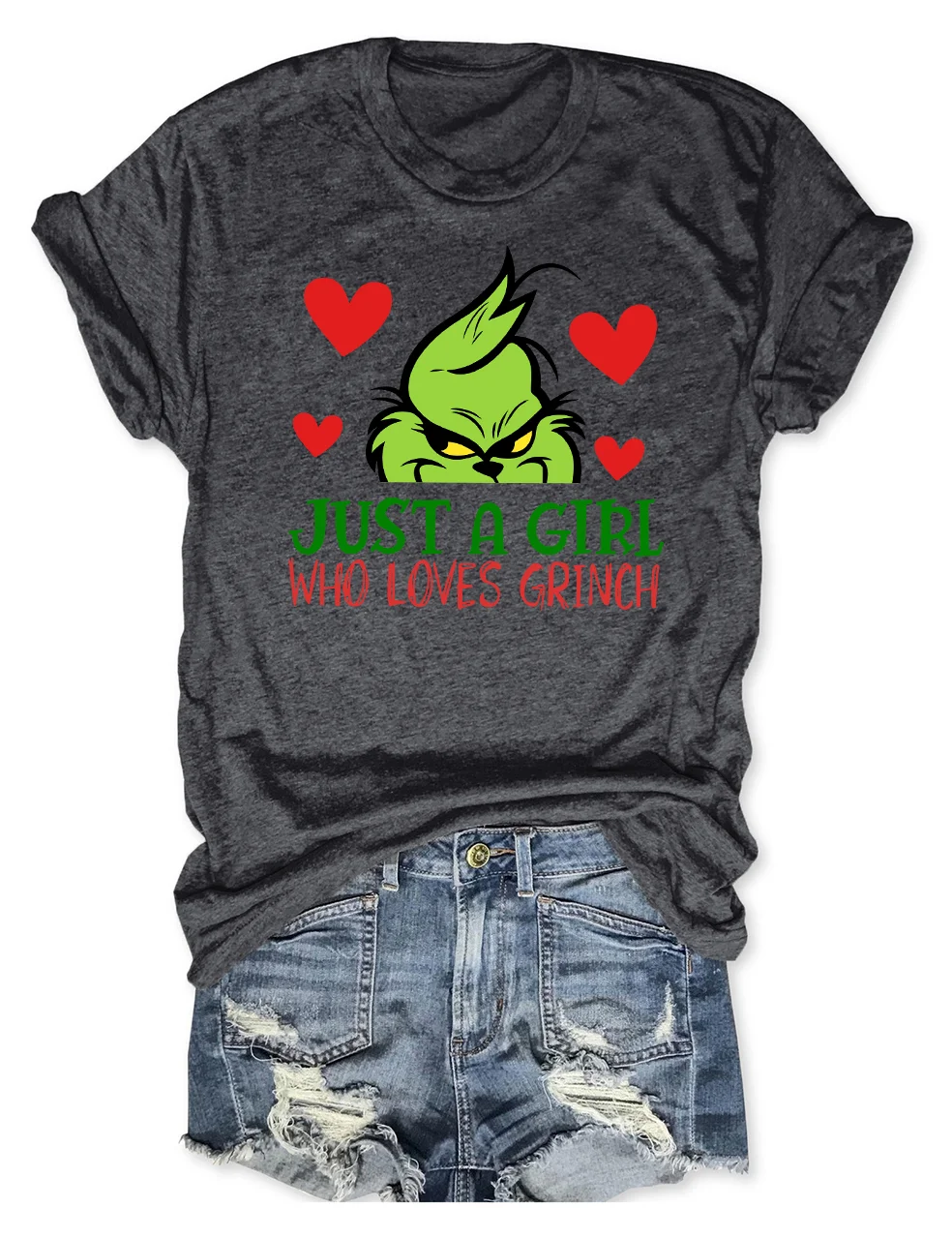 Just A Girl Who Loves Grinch Christmas T-Shirt