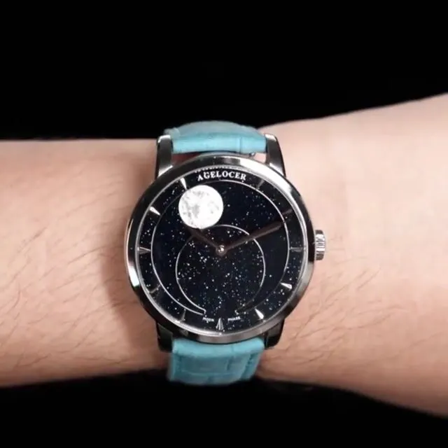 Agelocer Astronomer Men's Automatic Mechanical Moonphase - Natural
