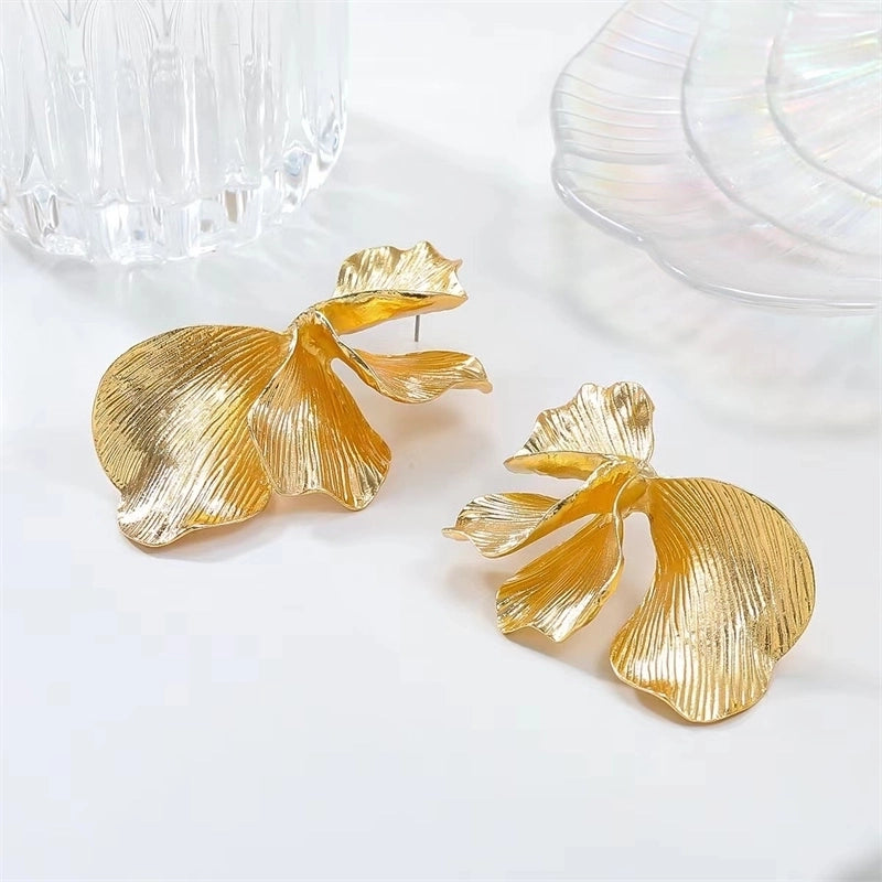 1 Pair Y2K Sweet Minimalist Geometric Flower Inlay Alloy Pearl Ear Studs