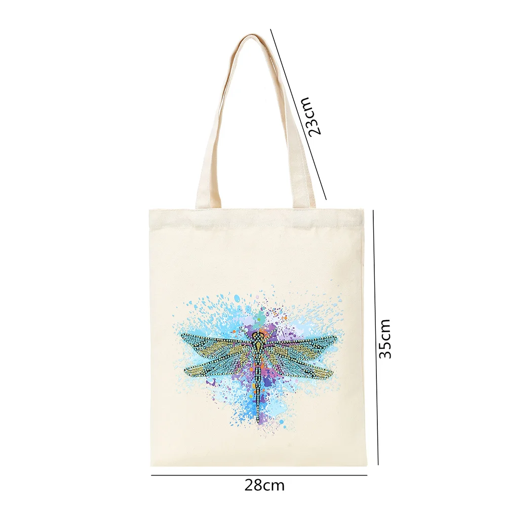 DIY Diamond Painting Eco-Friendly Canvas Bag - Dragonfly