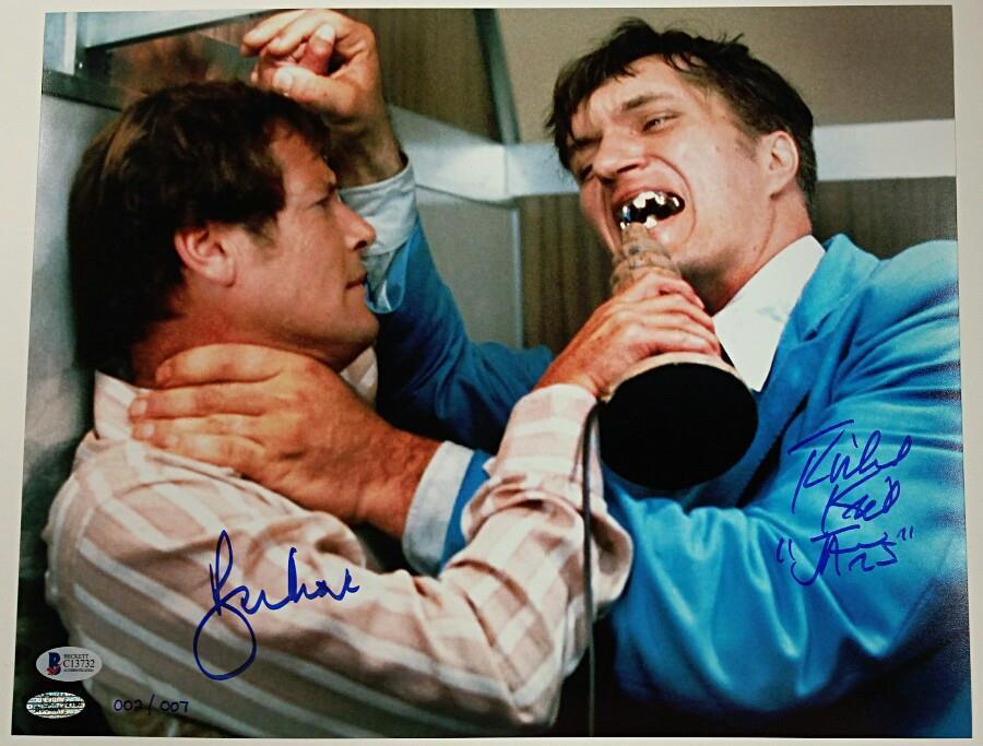 ROGER MOORE RICHARD KIEL Signed James Bond 11x14 Photo Poster painting LE /007 ~Beckett BAS COA