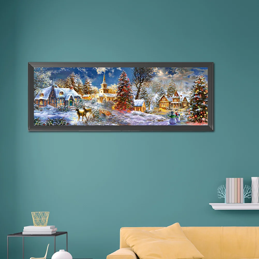 Diamond Painting - Full Round Drill - Christmas Town(90*30cm)