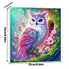 Framed Diamond Painting - Special Shaped - Pink Owl (25x25cm)