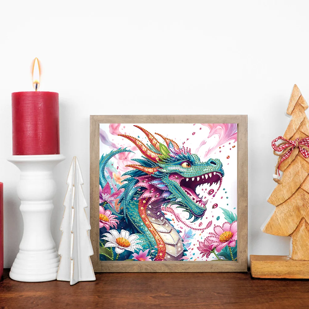 Diamond Painting - Partial Special Shaped Drill - Dragon(Canvas|30*30cm)