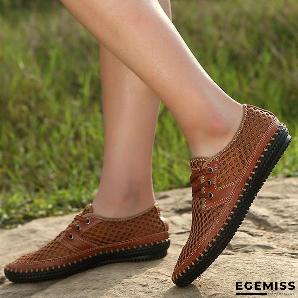 Men's Breathable Casual Flats Loafers Mesh Comfortable Soft Shoes | EGEMISS