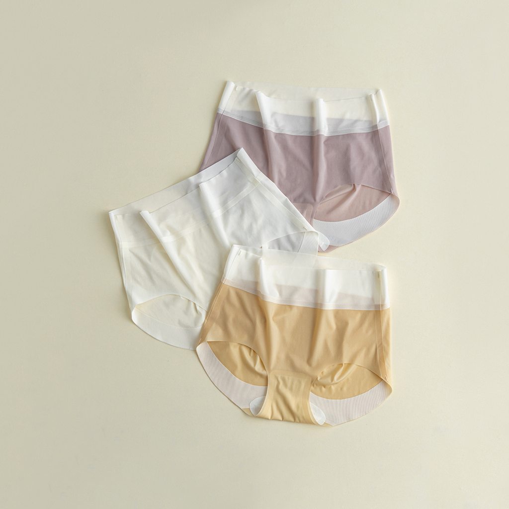 Hip-Wrapped Silk Mid-Waist Panties 3-pack REAL SILK LIFE