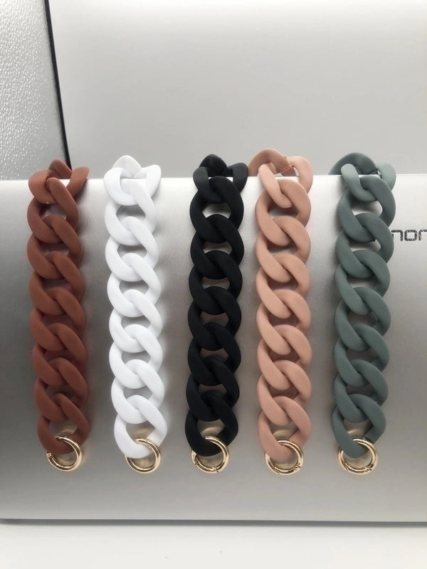 European And American Acrylic Chain Resin Rubber Hardware Acrylic Bag Chain Shoulder Strap Handmade Detachable Chain Women’s Bag