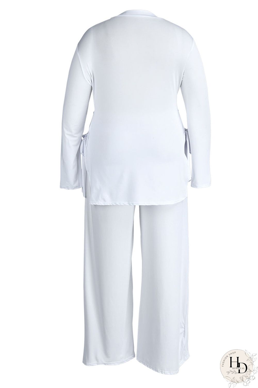 White Casual Print Bandage Patchwork O Neck Plus Size Dresses