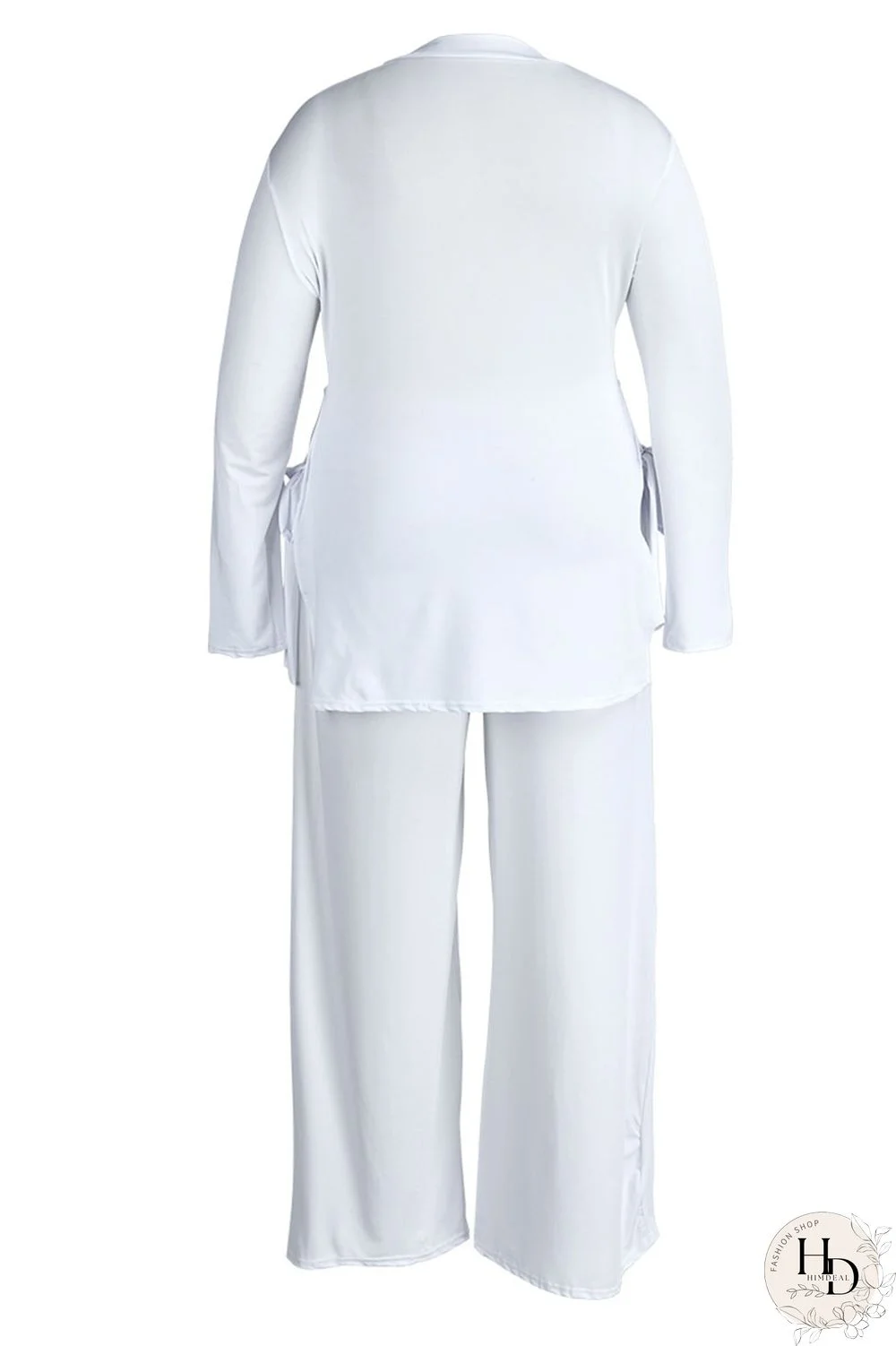 White Casual Print Bandage Patchwork O Neck Plus Size Dresses