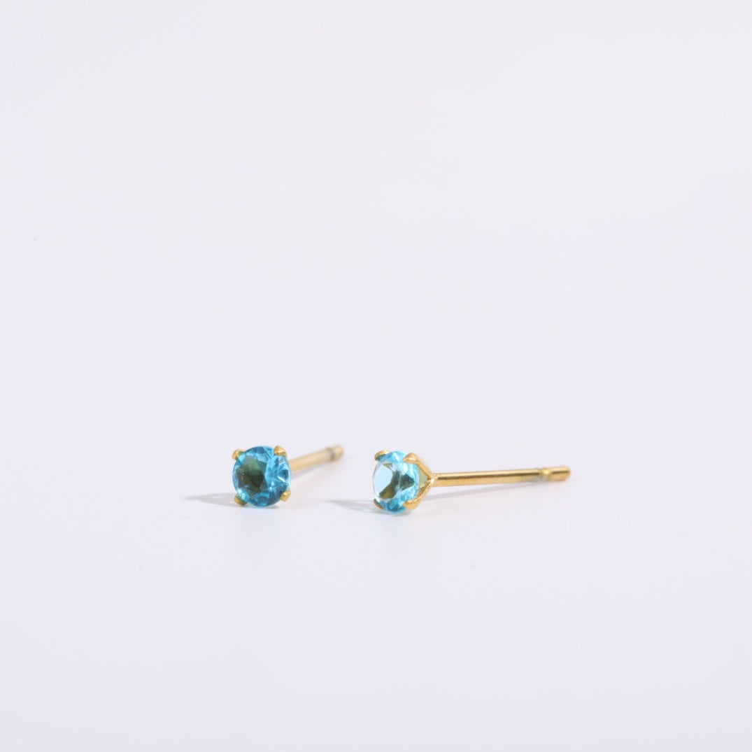 Round Geometric Titanium Steel Stud Earrings