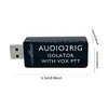 AUDIO2RIG Amateur Radio USB Sound Card Connector for KENWOOD YAESU ICOM Radio
