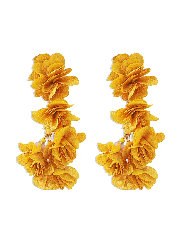 Flower Shape Earrings Accessories Drop Earrings