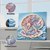(25x25cm)DIY Mermaid Framed Handmade Pearl Painting Art Craft Kit Living Home Decor