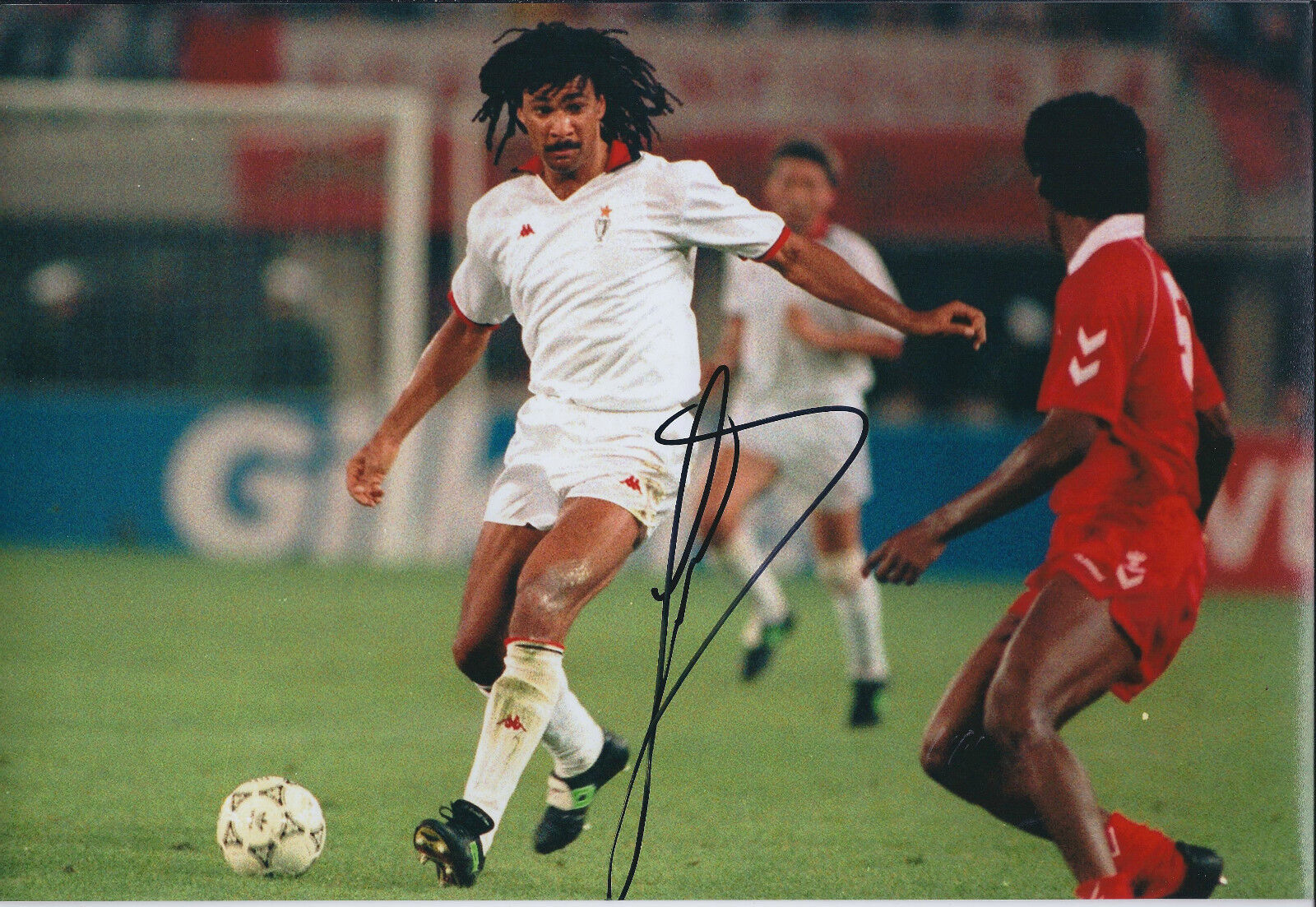 Ruud GULLIT Signed Autograph 12x8 Photo Poster painting AFTAL COA AC MILAN Italy Football Legend