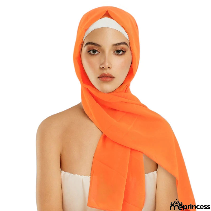 Women's Polyester Head Wrap Quick-Dry Solid Pattern Trendy Scarves
