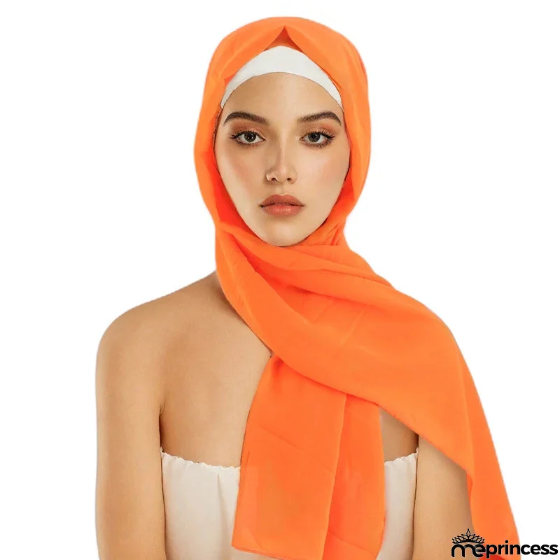 Women's Polyester Head Wrap Quick-Dry Solid Pattern Trendy Scarves