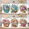 6pcs Mothers Day Bouquet Diamond Art Cards DIY Diamond Painting Gift Card