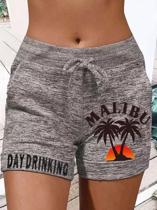 Day Drinking Malibu Pocket Drawstring Shorts