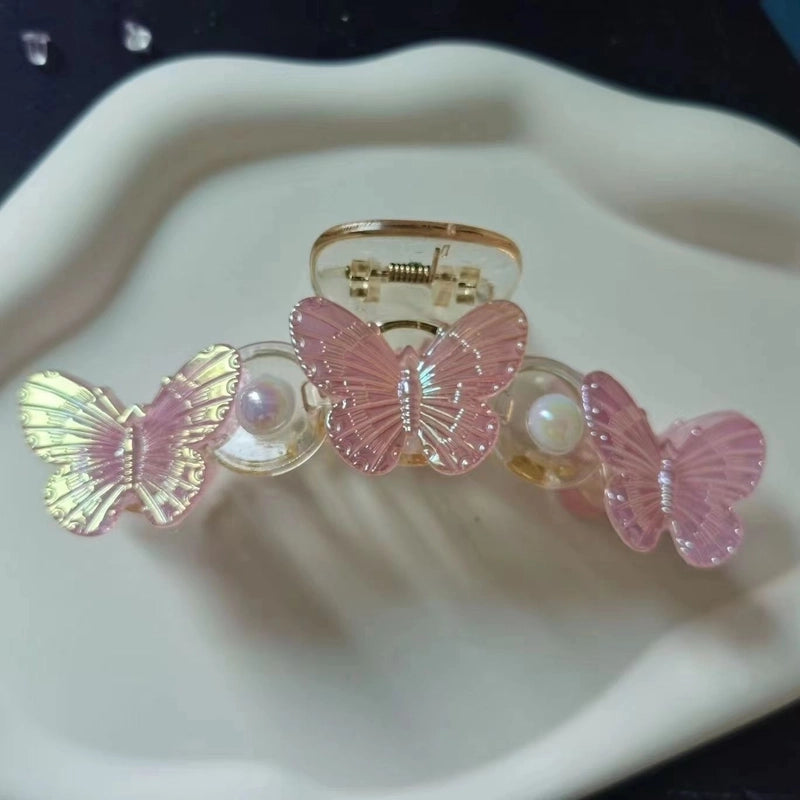 Women’s Japanese Style Minimalist Classic Style Flower Butterfly Plastic Hair Claws