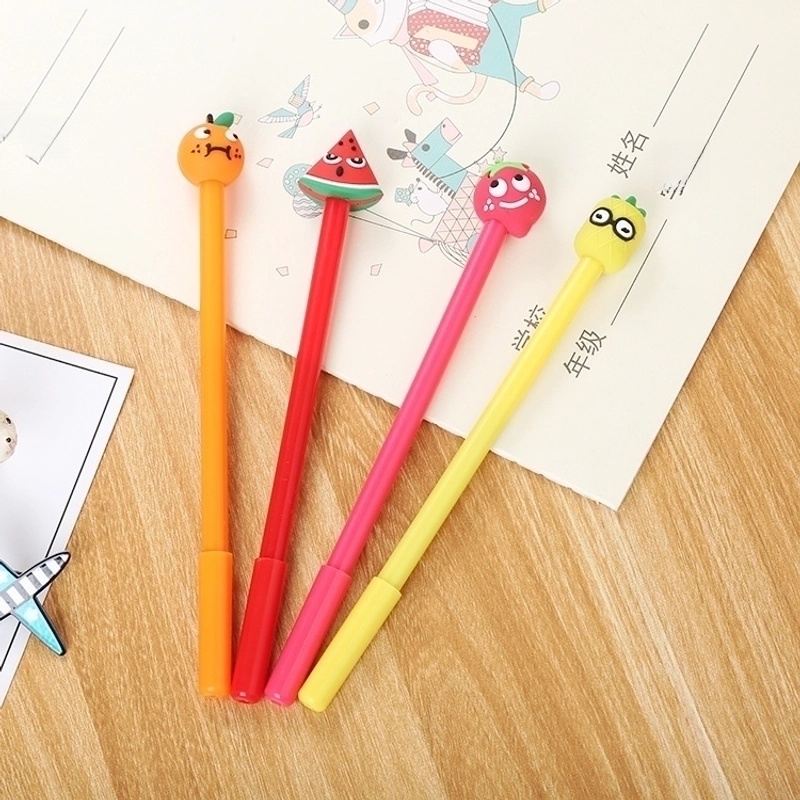 1 Piece Strawberry Pineapple Watermelon Class Learning Graduation Plastic Cute Gel Pen