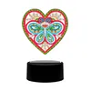 DIY Diamond Painting 7 Color Night Light Lamp Home Decoration Ornament Gift Kit(Heart)