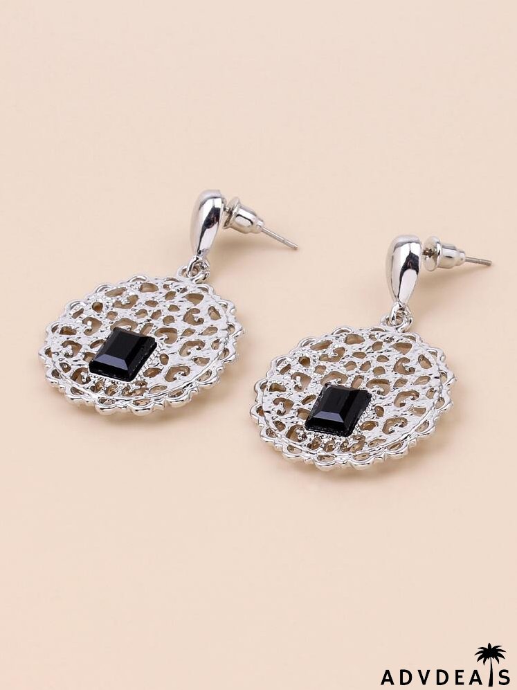Crystal Decor Drop Earrings