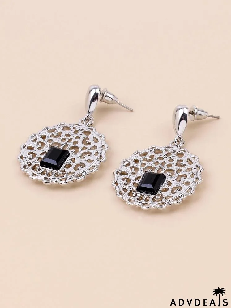Crystal Decor Drop Earrings