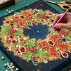 DIY Special Shape Diamond Painting Pearl Art With Inner Frame Kit 25x25cm(Christmas wreath)