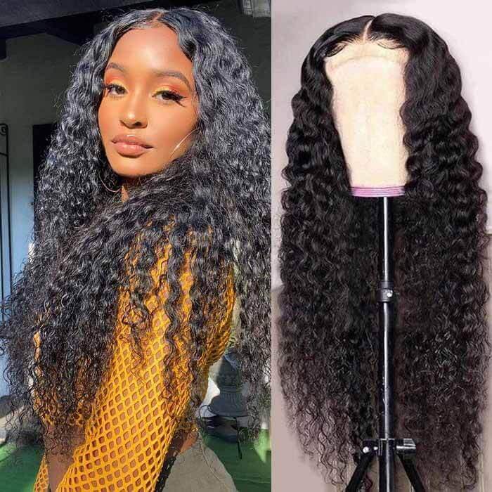 4x4 Water Wave Lace Front Wig Curly Wigs For Women Pre Plucked Human Hair Wig 30 Inch Wet and Wavy Lace Closure Wig US Mall Lifes