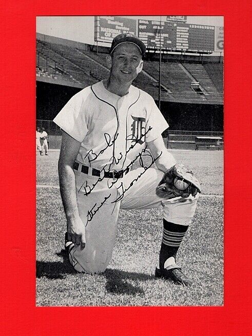 STEVE GROMEK-DETROIT TIGERS AUTOGRAPHED POSTCARD Photo Poster painting-(d.2002)