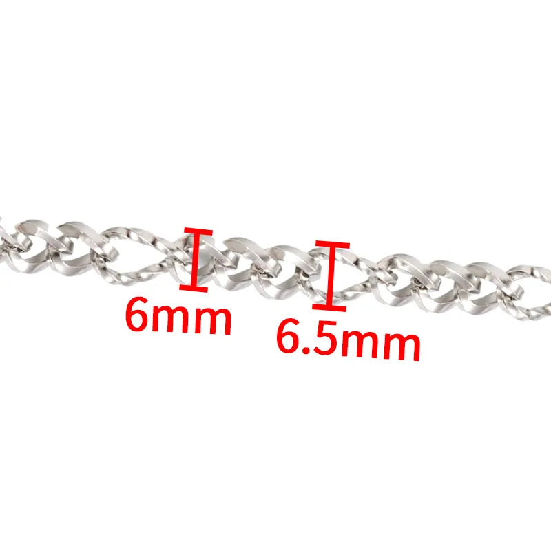 1 Piece 304 Stainless Steel 1m 5.5mm*1m Jewelry Accessories