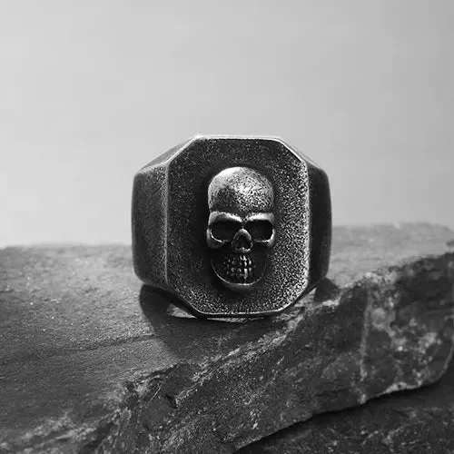 Thick Unique Stainless Steel Skull Ring