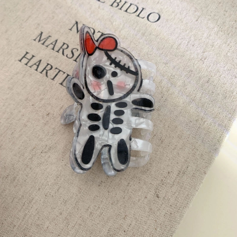 Women’s Funny Halloween Pattern Pumpkin Arylic Hair Claws