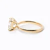 18K Yellow Gold 2ct Princess Cut Lab Diamond 4 Claw Prong Basket Setting Solitaire Ring