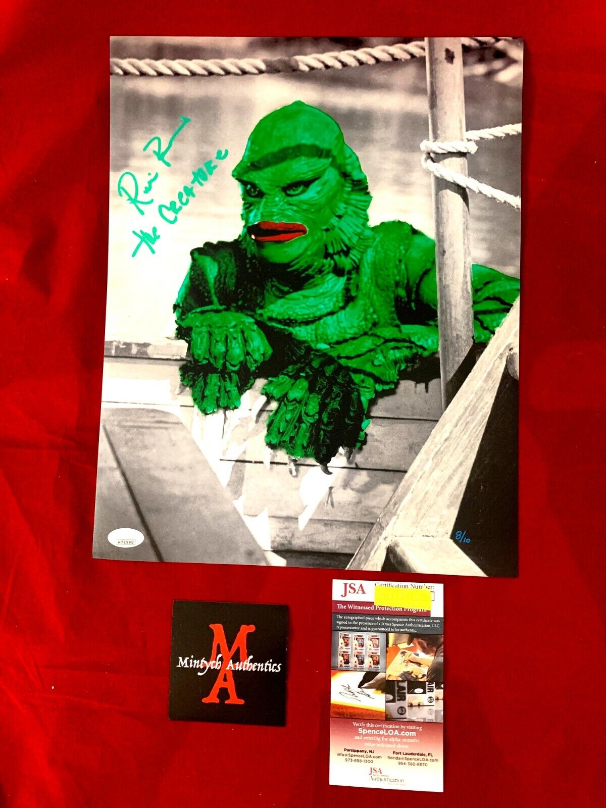 RICOU BROWNING AUTOGRAPHED SIGNED 11x14 Photo Poster painting! GILL-MAN! THE CREATURE! JSA COA!